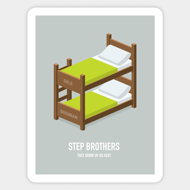 Step Brothers - Alternative Movie Poster Sticker by MoviePosterBoy